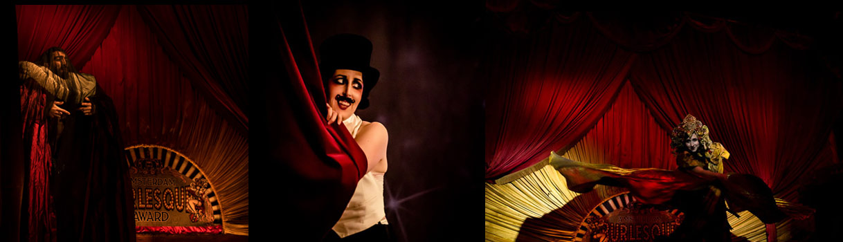 Boudoir Noir presents finest vintage and burlesque entertainment at the amsterdam Burlesque Award, the International Burlesque Circus, the Blue Moon cabaret, the Dead Sexy Club, the Femme Fatale Cabaret and Club Salvador!
